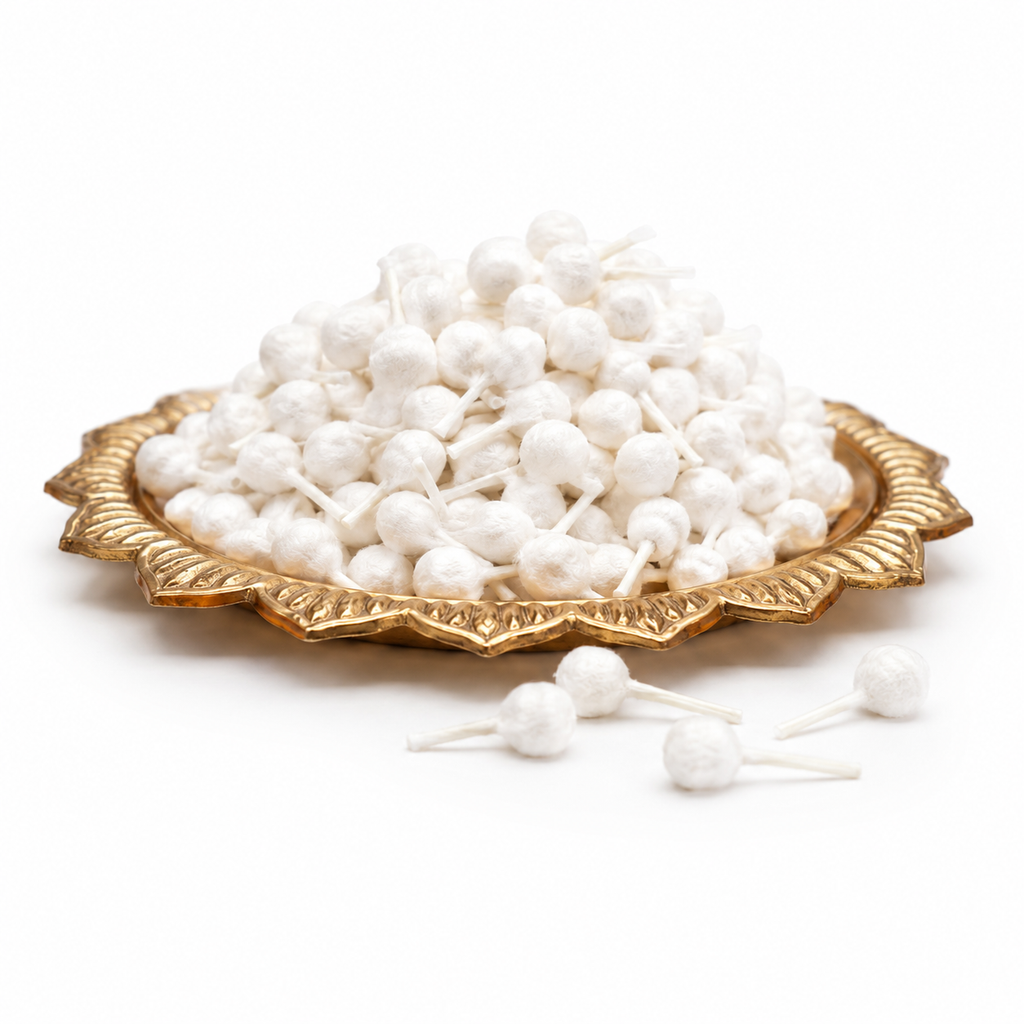 Round Cotton Wicks for Diya & Pooja | Svarnadeep