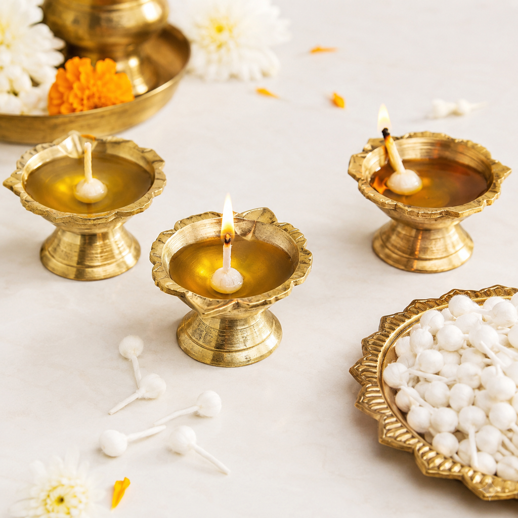 Round Cotton Wicks for Diya & Pooja | Svarnadeep