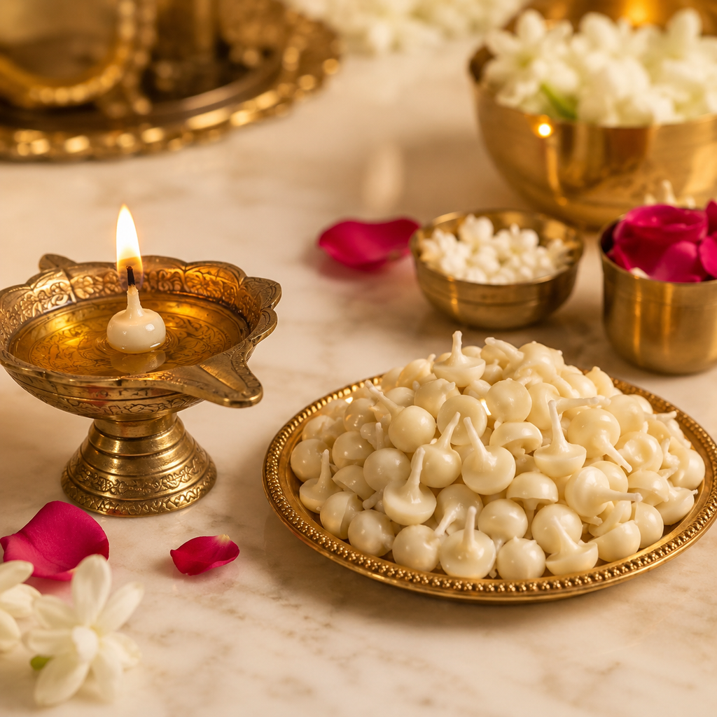 Camphor Cotton Wicks for Diya & Pooja | Svarnadeep