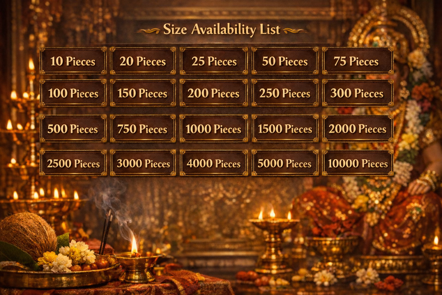 Camphor Mixed Cotton Wicks size availability