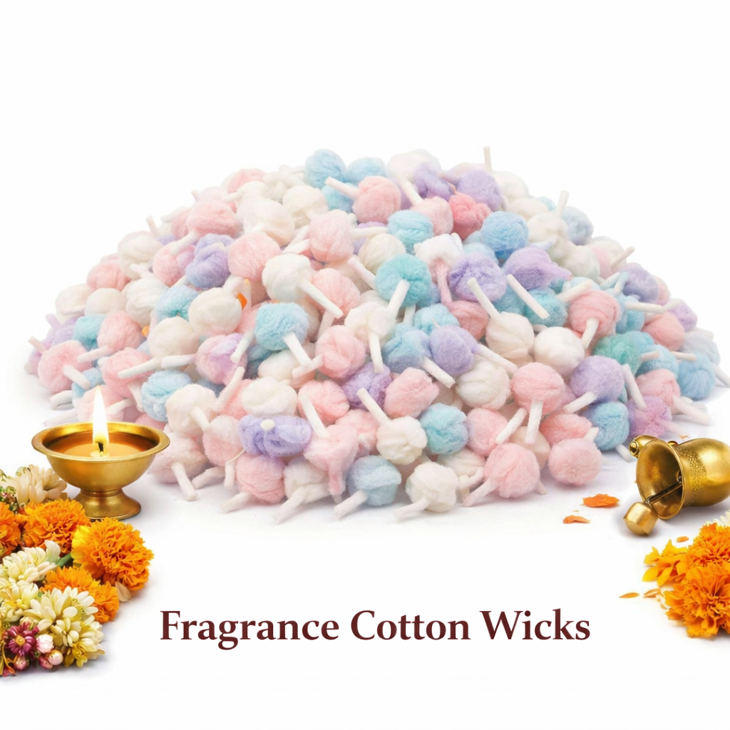 Fragrance Cotton Wicks for diya and pooja