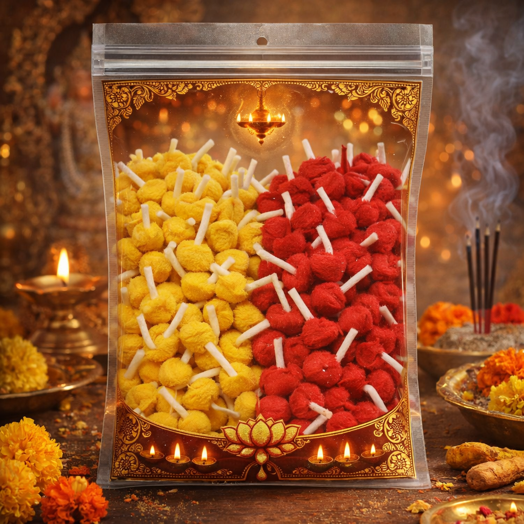 Haldi Kumkum Cotton Wicks packaging