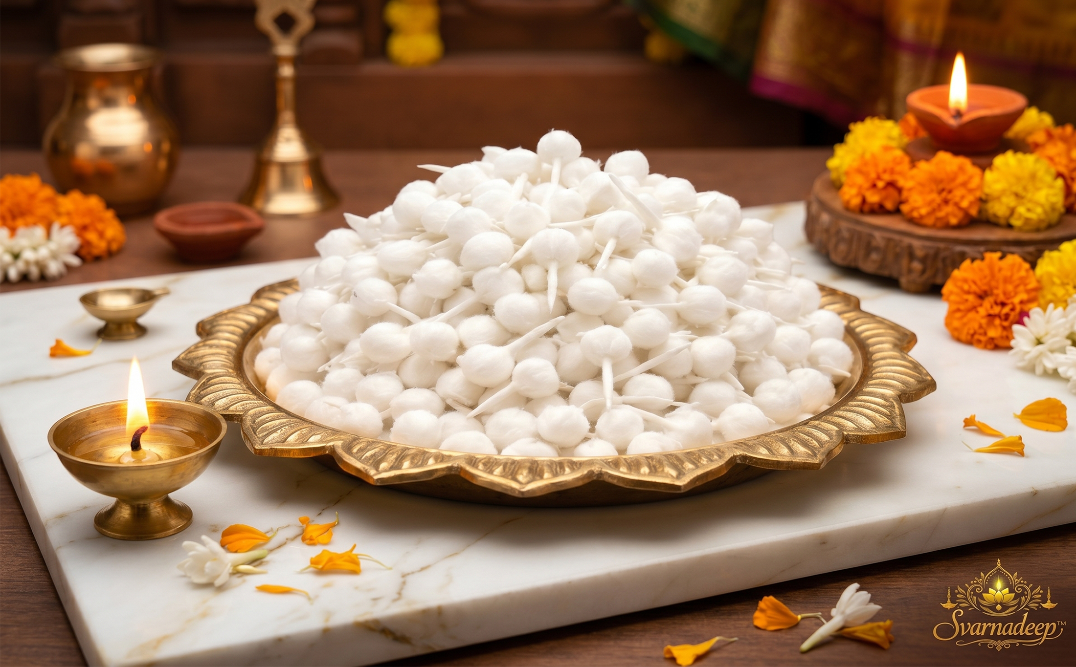 Cotton Wicks Designed for Sacred Rituals and Traditional Diya Lighting