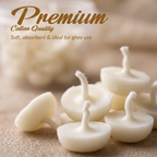 Premium Cotton Wicks for Temple and Aarti Ceremonies
