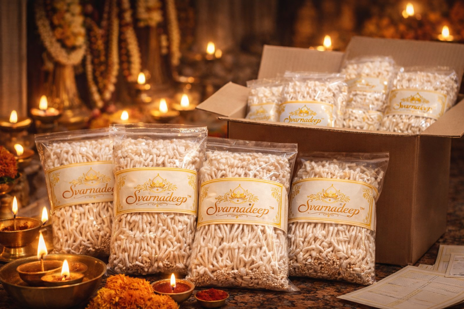 Bulk cotton wicks supply for temples retailers and pooja stores across India