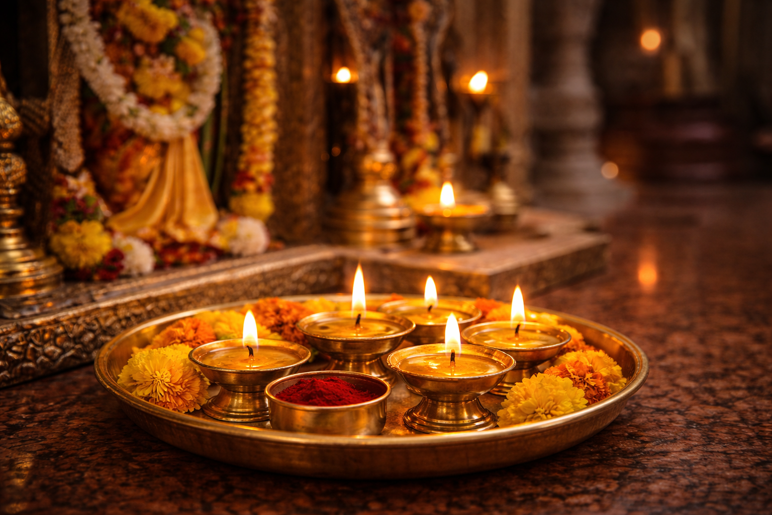Diya lighting during Hindu pooja rituals trusted by devotees across India