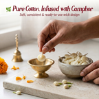 Traditional Ghee Cotton Wicks for Spiritual Ceremonies