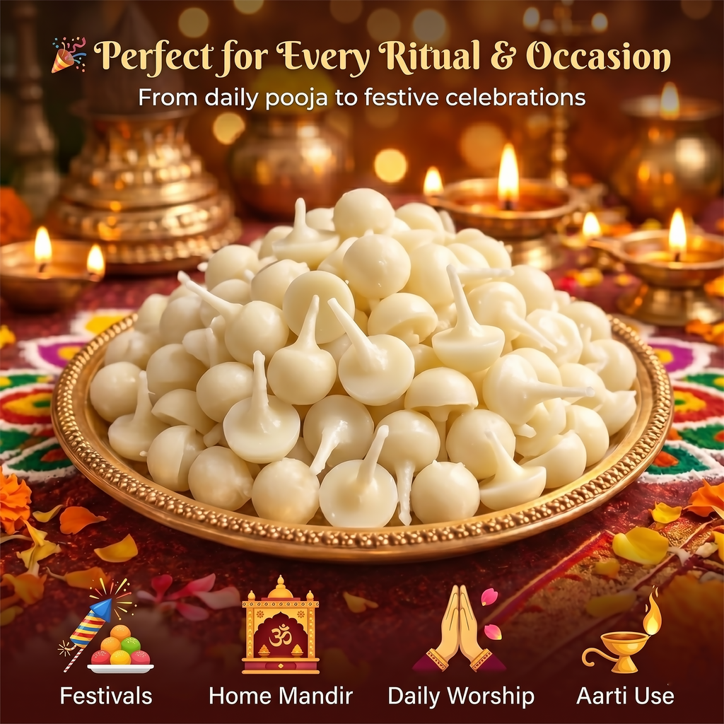 Svarnadeep Ghee Cotton Wicks for Religious Rituals