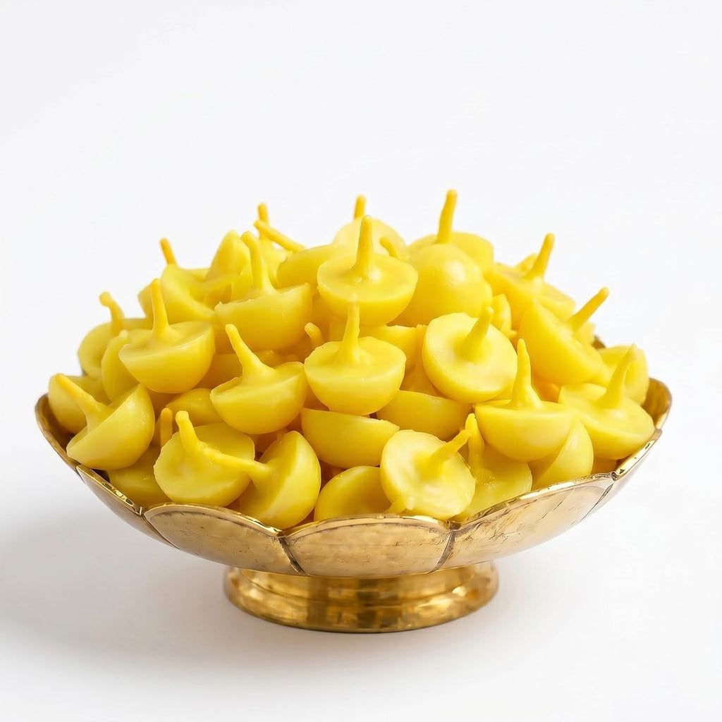 Svarnadeep Ghee Haldi Cotton Wicks for Traditional Pooja