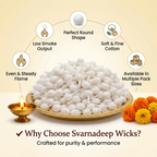 Soft Cotton Wicks for Sacred Diya Lighting and Spiritual Ceremonies