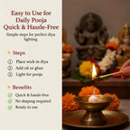 Traditional Round Cotton Wicks for Daily Devotional Use